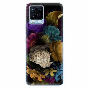 Odolné silikonové pouzdro iSaprio - Dark Flowers - Realme 8 / 8 Pro obraz