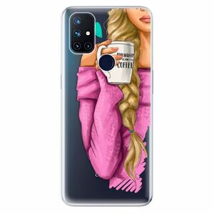 Odolné silikonové pouzdro iSaprio - My Coffe and Blond Girl - OnePlus Nord N10 5G obraz