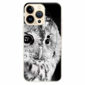 Odolné silikonové pouzdro iSaprio - BW Owl - iPhone 13 Pro Max obraz