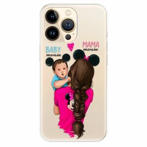 Odolné silikonové pouzdro iSaprio - Mama Mouse Brunette and Boy - iPhone 13 Pro Max obraz