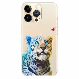 Odolné silikonové pouzdro iSaprio - Leopard With Butterfly - iPhone 13 Pro Max obraz