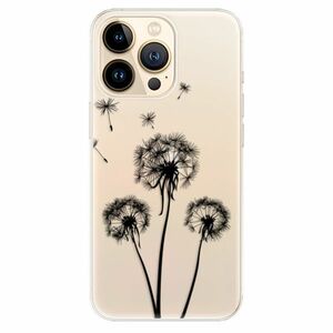 Odolné silikonové pouzdro iSaprio - Three Dandelions - black - iPhone 13 Pro Max obraz