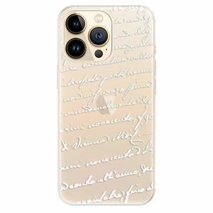 Odolné silikonové pouzdro iSaprio - Handwriting 01 - white - iPhone 13 Pro Max obraz