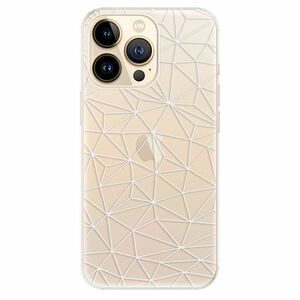 Odolné silikonové pouzdro iSaprio - Abstract Triangles 03 - white - iPhone 13 Pro Max obraz