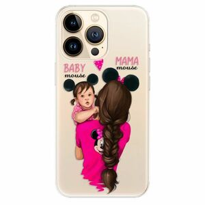 Odolné silikonové pouzdro iSaprio - Mama Mouse Brunette and Girl - iPhone 13 Pro obraz
