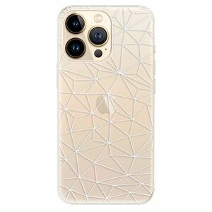 Odolné silikonové pouzdro iSaprio - Abstract Triangles 03 - white - iPhone 13 Pro obraz