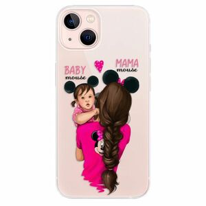 Odolné silikonové pouzdro iSaprio - Mama Mouse Brunette and Girl - iPhone 13 obraz