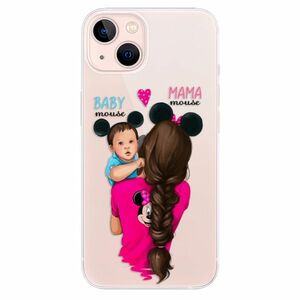 Odolné silikonové pouzdro iSaprio - Mama Mouse Brunette and Boy - iPhone 13 obraz