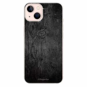 Odolné silikonové pouzdro iSaprio - Black Wood 13 - iPhone 13 obraz