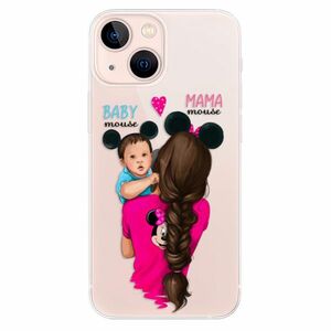 Odolné silikonové pouzdro iSaprio - Mama Mouse Brunette and Boy - iPhone 13 mini obraz