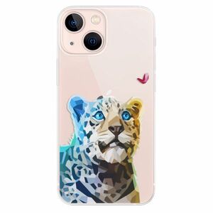 Odolné silikonové pouzdro iSaprio - Leopard With Butterfly - iPhone 13 mini obraz