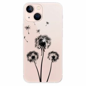 Odolné silikonové pouzdro iSaprio - Three Dandelions - black - iPhone 13 mini obraz