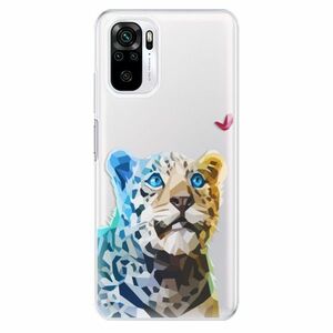 Odolné silikonové pouzdro iSaprio - Leopard With Butterfly - Xiaomi Redmi Note 10 / Note 10S obraz