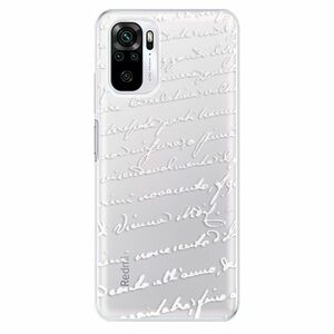 Odolné silikonové pouzdro iSaprio - Handwriting 01 - white - Xiaomi Redmi Note 10 / Note 10S obraz