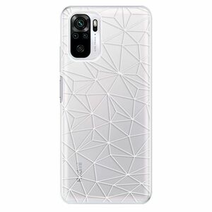 Odolné silikonové pouzdro iSaprio - Abstract Triangles 03 - white - Xiaomi Redmi Note 10 / Note 10S obraz