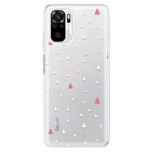 Odolné silikonové pouzdro iSaprio - Abstract Triangles 02 - white - Xiaomi Redmi Note 10 / Note 10S obraz