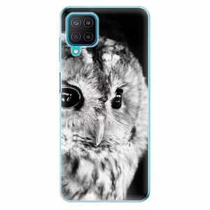 Odolné silikonové pouzdro iSaprio - BW Owl - Samsung Galaxy M12 obraz