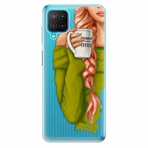 Odolné silikonové pouzdro iSaprio - My Coffe and Redhead Girl - Samsung Galaxy M12 obraz