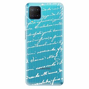 Odolné silikonové pouzdro iSaprio - Handwriting 01 - white - Samsung Galaxy M12 obraz