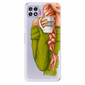 Odolné silikonové pouzdro iSaprio - My Coffe and Redhead Girl - Samsung Galaxy A22 5G obraz