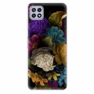 Odolné silikonové pouzdro iSaprio - Dark Flowers - Samsung Galaxy A22 5G obraz
