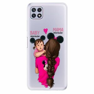 Odolné silikonové pouzdro iSaprio - Mama Mouse Brunette and Girl - Samsung Galaxy A22 5G obraz