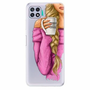 Odolné silikonové pouzdro iSaprio - My Coffe and Blond Girl - Samsung Galaxy A22 5G obraz