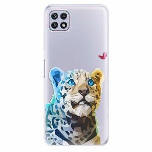 Odolné silikonové pouzdro iSaprio - Leopard With Butterfly - Samsung Galaxy A22 5G obraz