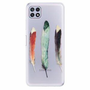 Odolné silikonové pouzdro iSaprio - Three Feathers - Samsung Galaxy A22 5G obraz