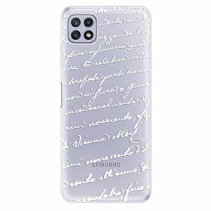 Odolné silikonové pouzdro iSaprio - Handwriting 01 - white - Samsung Galaxy A22 5G obraz
