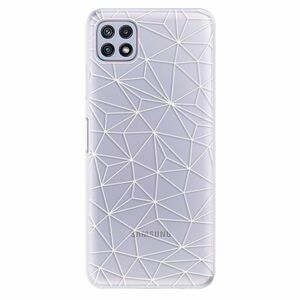Odolné silikonové pouzdro iSaprio - Abstract Triangles 03 - white - Samsung Galaxy A22 5G obraz