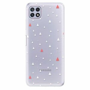 Odolné silikonové pouzdro iSaprio - Abstract Triangles 02 - white - Samsung Galaxy A22 5G obraz