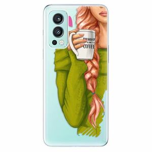 Odolné silikonové pouzdro iSaprio - My Coffe and Redhead Girl - OnePlus Nord 2 5G obraz