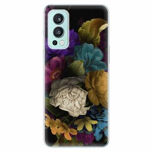 Odolné silikonové pouzdro iSaprio - Dark Flowers - OnePlus Nord 2 5G obraz