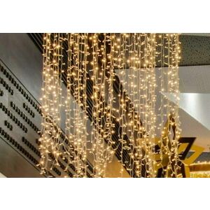 DecoLED Interiérová LED světelná záclona - 1x1, 5m, teple bílá, 150 diod obraz