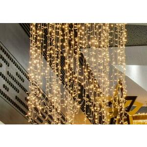 DecoLED Interiérová LED světelná záclona - 1x5 m, teple bílá, 500 diod obraz