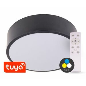 T-LED SMART TUYA Černé LED stropní svítidlo kulaté 300mm 24W CCT s DO 105460 obraz