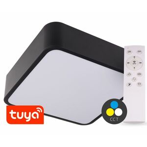 T-LED SMART TUYA Černé LED stropní svítidlo hranaté 500x500mm 48W CCT s DO 105470 obraz