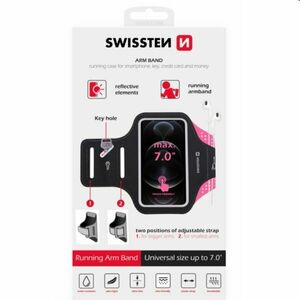 Sportovní pouzdro Swissten Armband 7", růžové obraz