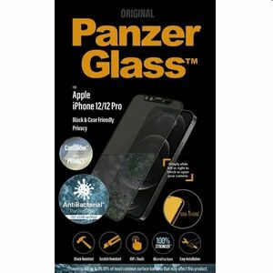 Ochranné temperované sklo PanzerGlass CamSlider AB s privátním filtrem pro Apple iPhone 12/12 Pro, černé obraz