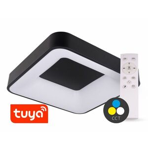 T-LED SMART TUYA Černé LED stropní svítidlo hranaté 500x500mm 48W CCT s DO 105562 obraz