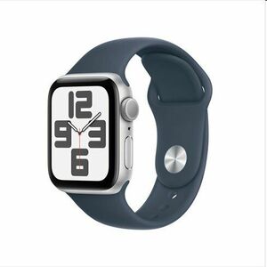 Apple Watch SE GPS 40mm Silver Aluminium Case with Storm Blue Sport Band - M/L obraz