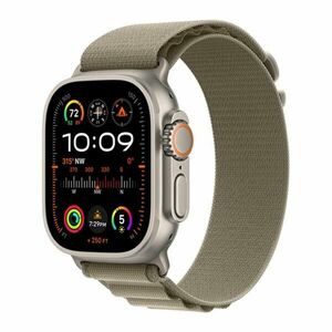 Apple Watch Ultra 2 GPS + Cellular, 49mm Titanium Case with Green/Grey Trail Loop - S/M obraz
