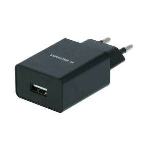 Sítóvý Adaptér Swissten Smart IC 1x USB 1A, černý obraz
