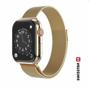 Swissten Milanese Loop for Apple Watch 42-44, gold obraz