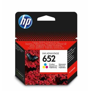 HP 652 Tříbarevná originální inkoustová kazeta F6V24AE#BHK obraz