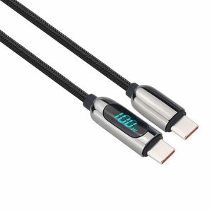 Solight USB-C kabel s displejem, USB-C konektor - USB-C konektor, 100W, 1m SSC1801 obraz