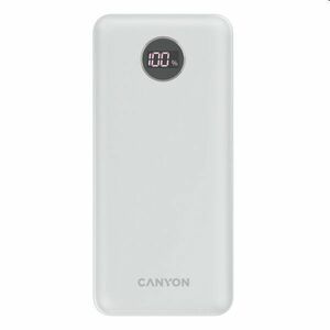 Powerbank Canyon s digitálním displejem 1xUSB-C/ 2x USB-A 20000, bílá obraz
