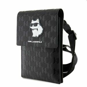 Karl Lagerfeld Saffiano Monogram Wallet Phone Bag Choupette NFT, černá obraz
