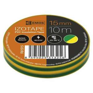 EMOS Izolační páska PVC 15mm / 10m zelenožlutá 2001151050 obraz